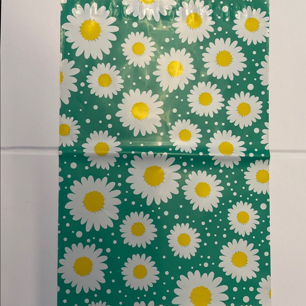 10 Daisy Green Poly Mailers 10x13